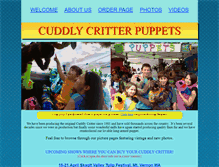 Tablet Screenshot of cuddlycritterpuppets.com